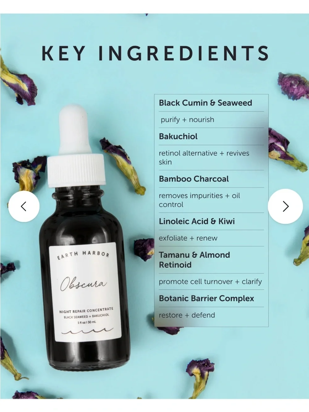 Earth Harbor Obscura Night Repair Concentrate